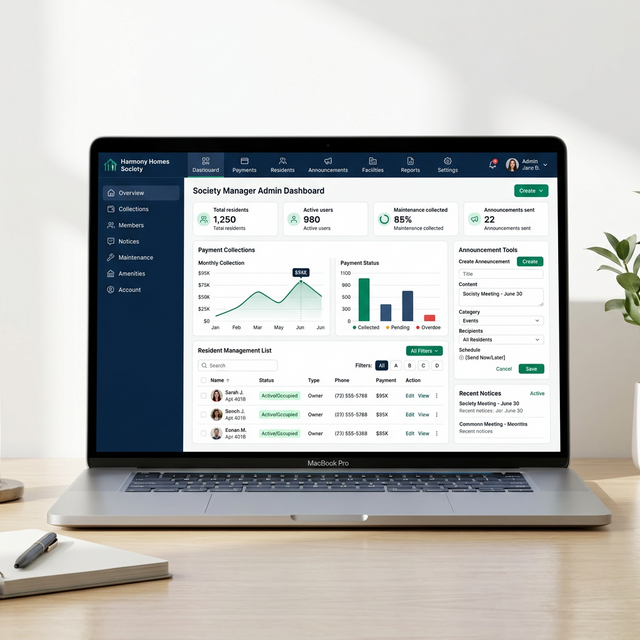 Admin Panel Mockup