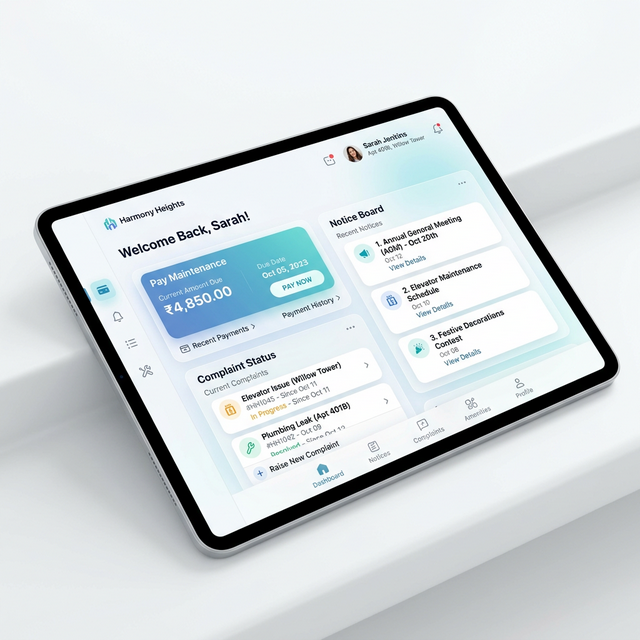 Resident Dashboard Mockup