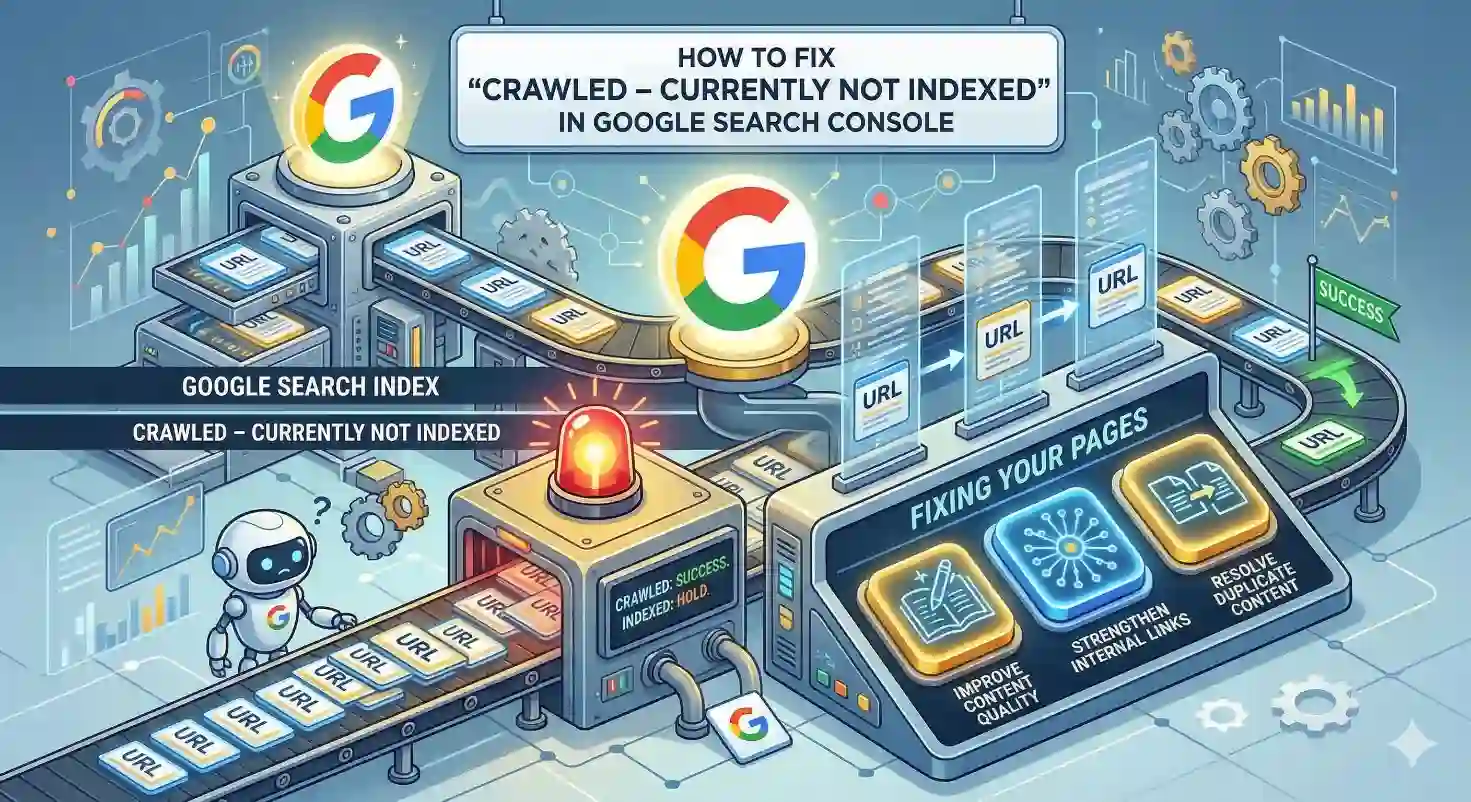 How to fix “Crawled – Currently Not Indexed” in Google Search Console